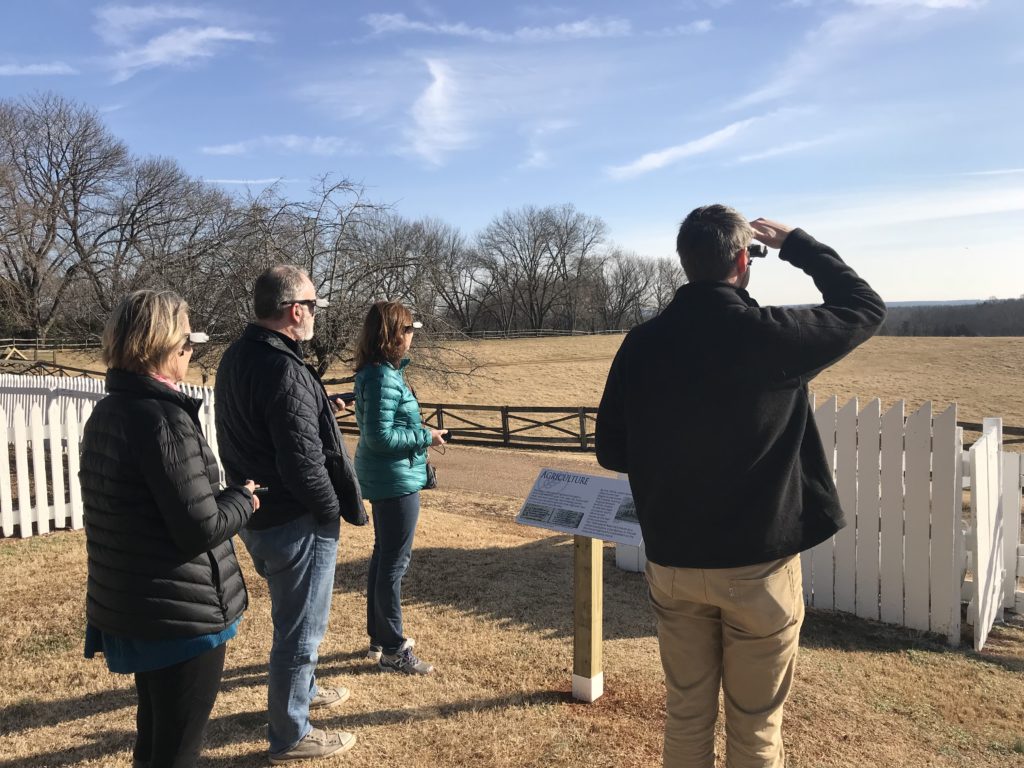 people taking augmented reality tour