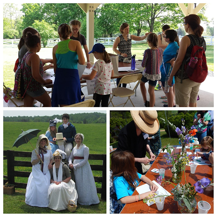 collage of girl scouts enjoying crafts