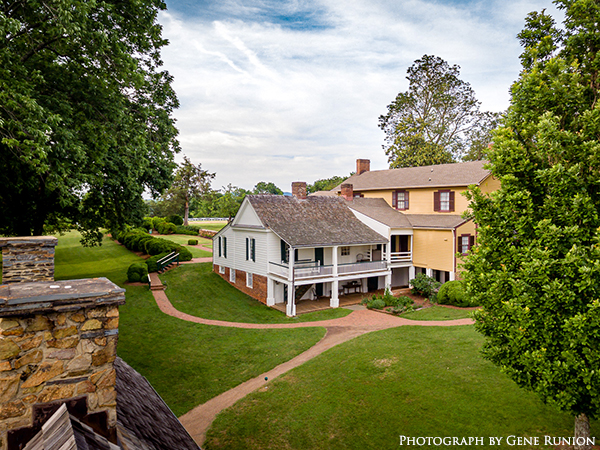 Aerial view of Monroe guest house